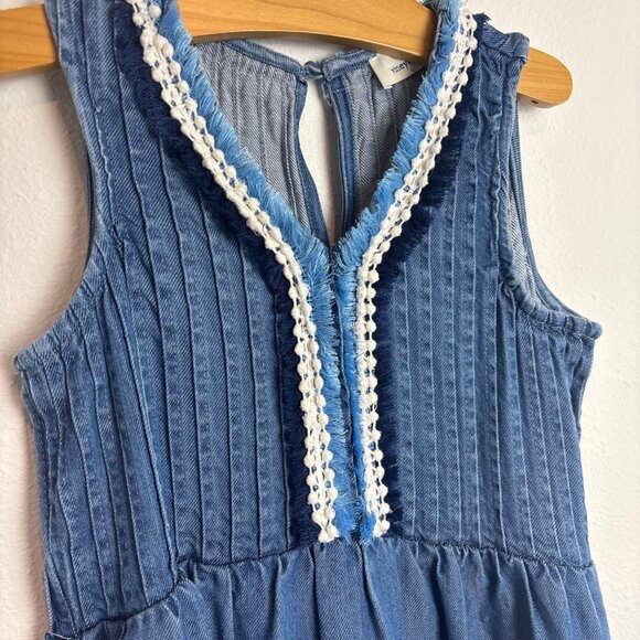 Vineyard Vines Girls Small Blue Tencel Sleeveless Dress - Picture 2 of 7